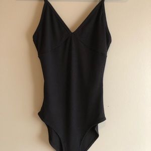 Black Ribbed Body Suit